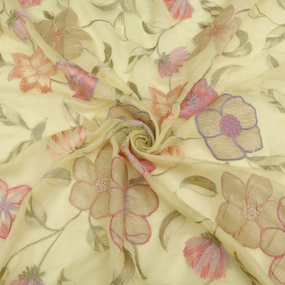 Chanderi Embroidery Fabric