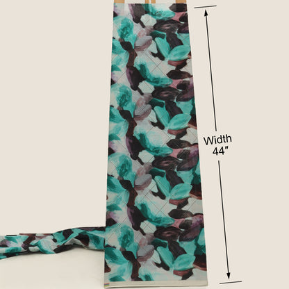 Cotton Chikan Print Embroidery Fabric