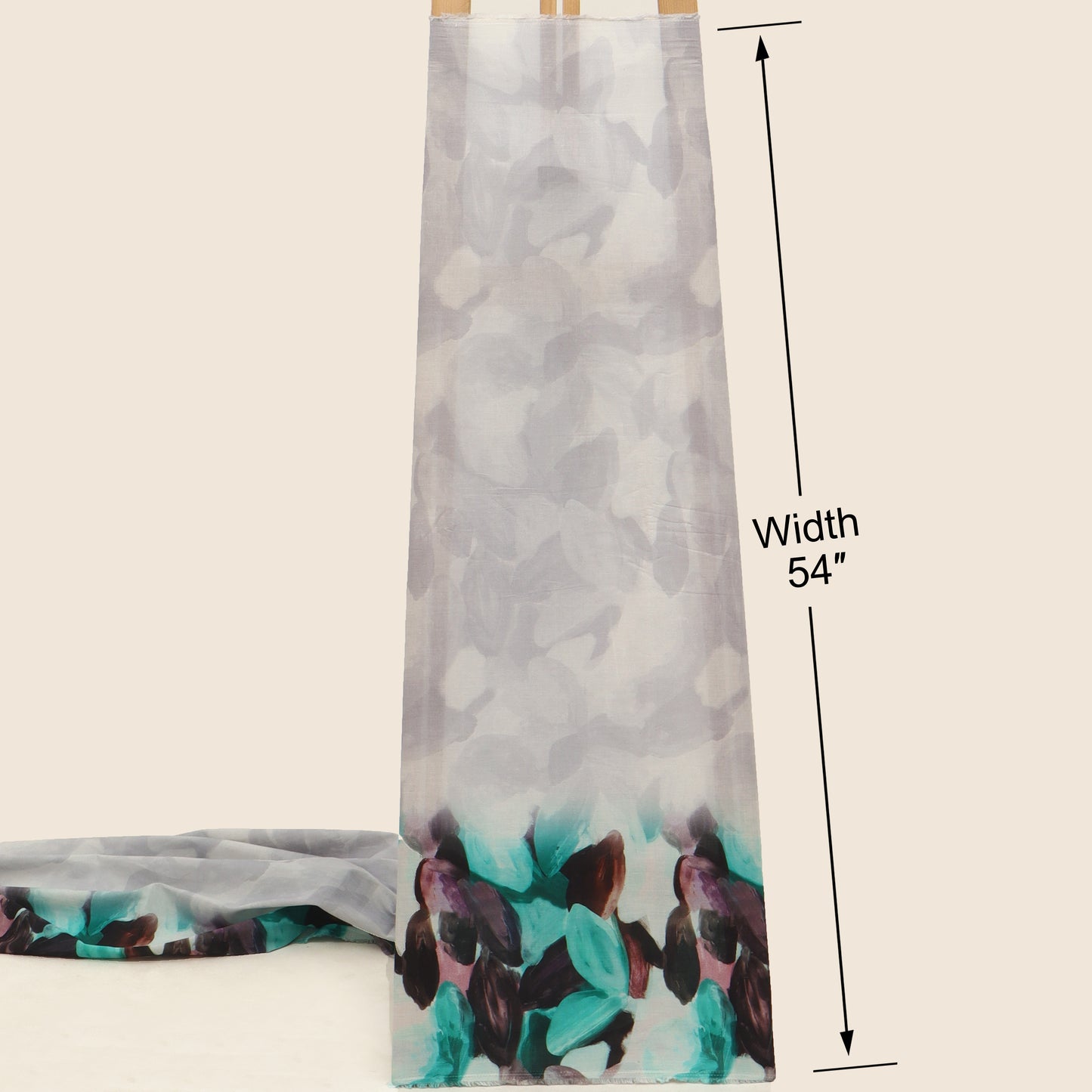 Cotton Chikan Print Embroidery Fabric