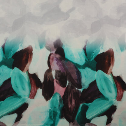 Cotton Chikan Print Embroidery Fabric