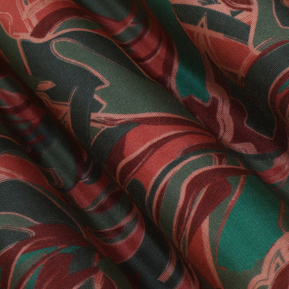 Multicolor Tissue Digital Print fabric