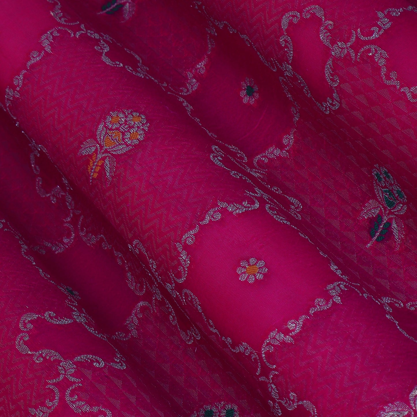 Rani Color Katan Meena Brocade Fabric