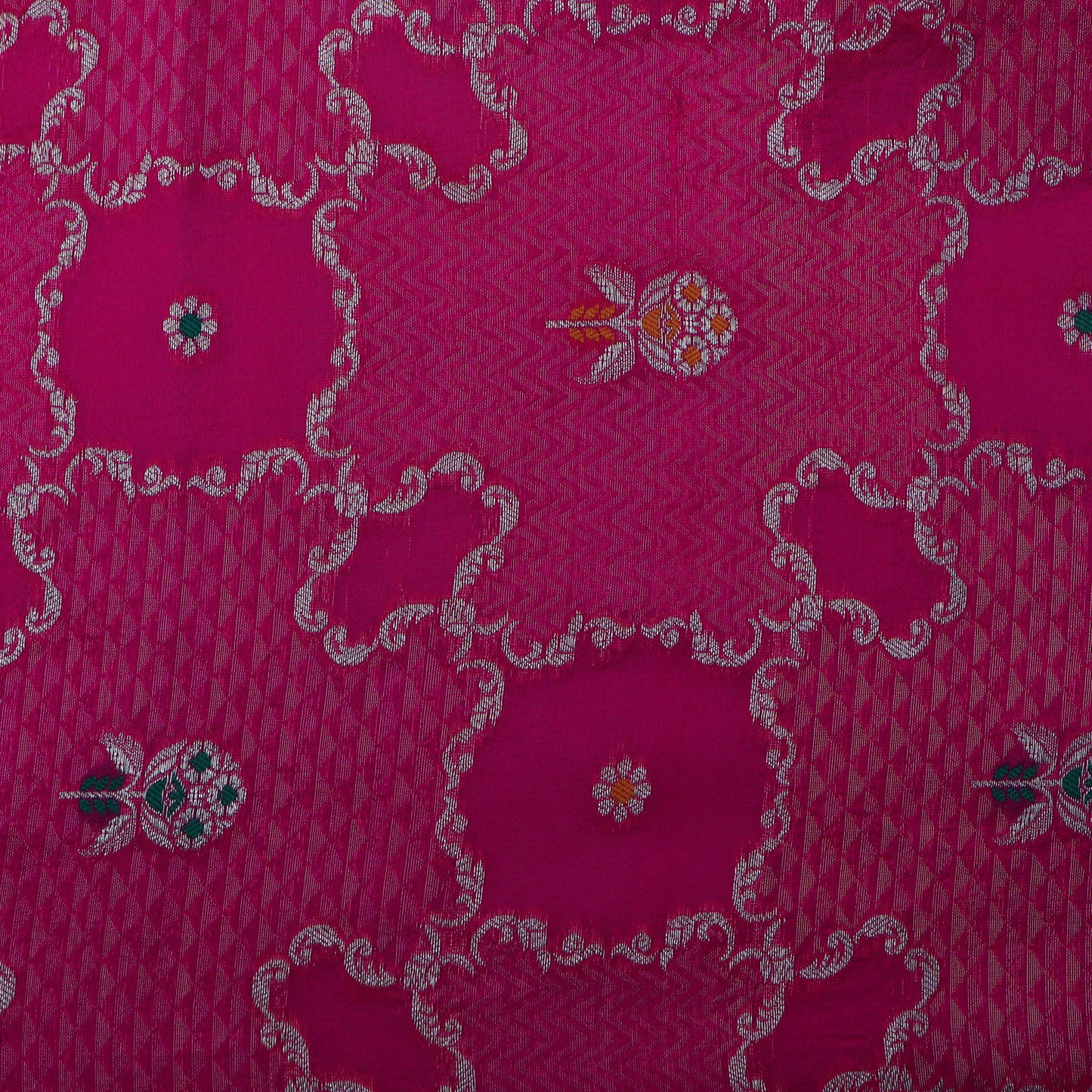 Rani Color Katan Meena Brocade Fabric