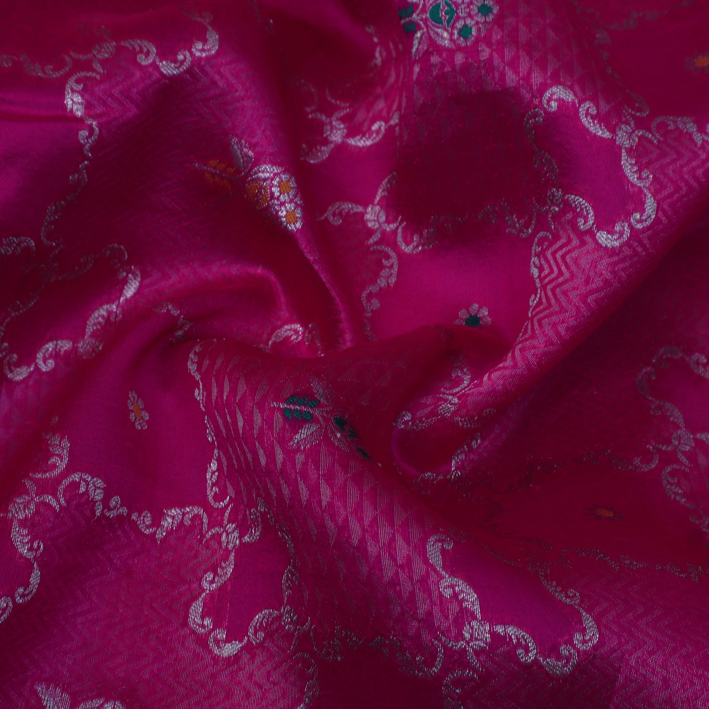 Rani Color Katan Meena Brocade Fabric