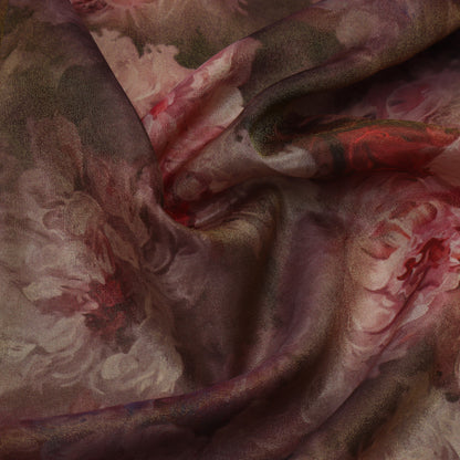 Multicolor Tissue Digital Print fabric