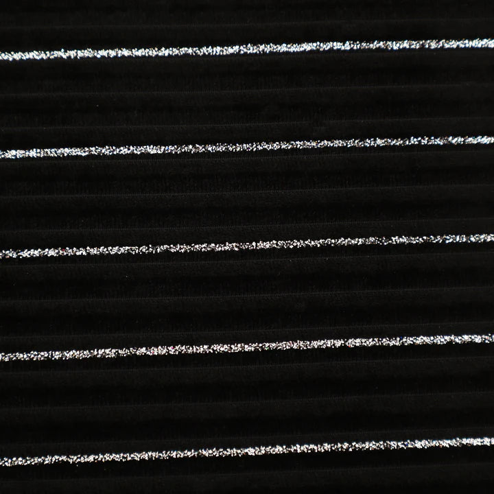 Velvet Crush Stripe Foil Fabric (Cut Pieces 2Mtr)