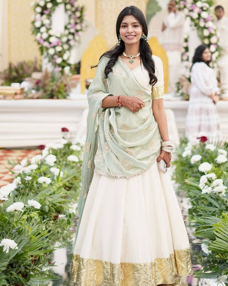 Akansha wearing KC Creations fabric