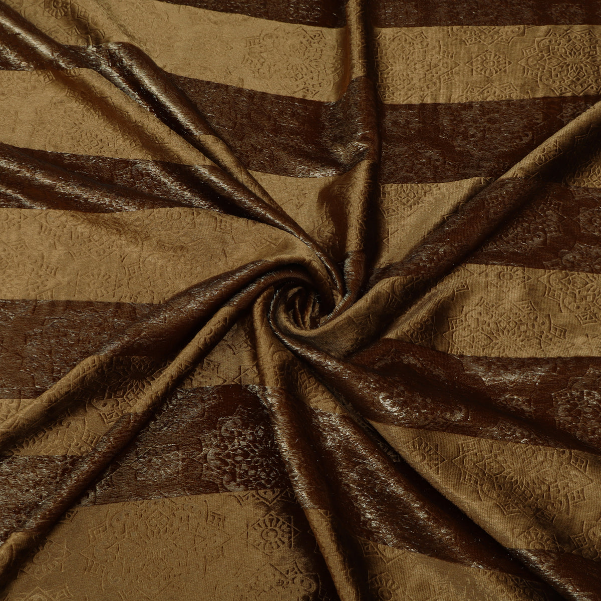Stripe Velvet Zari Fabric
