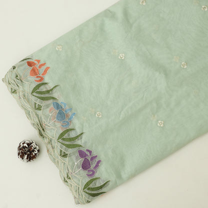 Mul Chanderi Embroidery Fabric