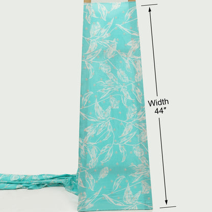 Muslin Print Chikan Embroidery Fabric