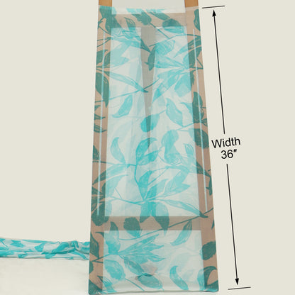 Muslin Print Chikan Embroidery Fabric