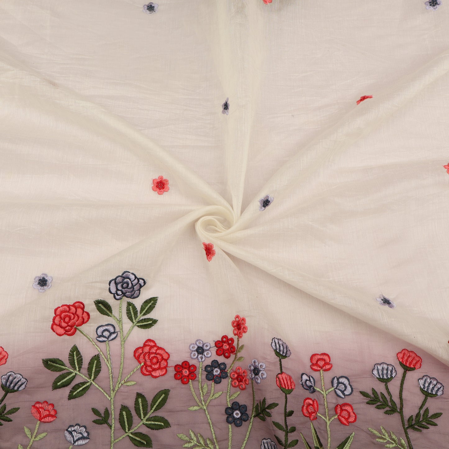 Mul Chanderi Embroidery Fabric