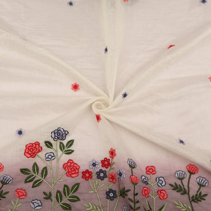 Mul Chanderi Embroidery Fabric
