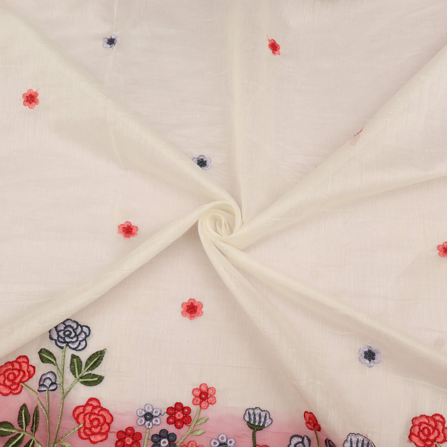 Mul Chanderi Embroidery Fabric