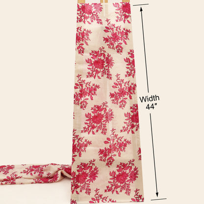 Chanderi Floral Print Fabric