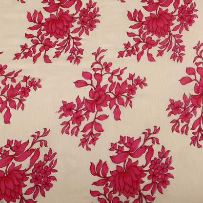 Chanderi Floral Print Fabric