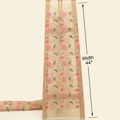 Chanderi Tissue Embroidery Fabric