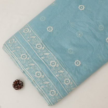 Mul Chanderi Embroidery Fabric