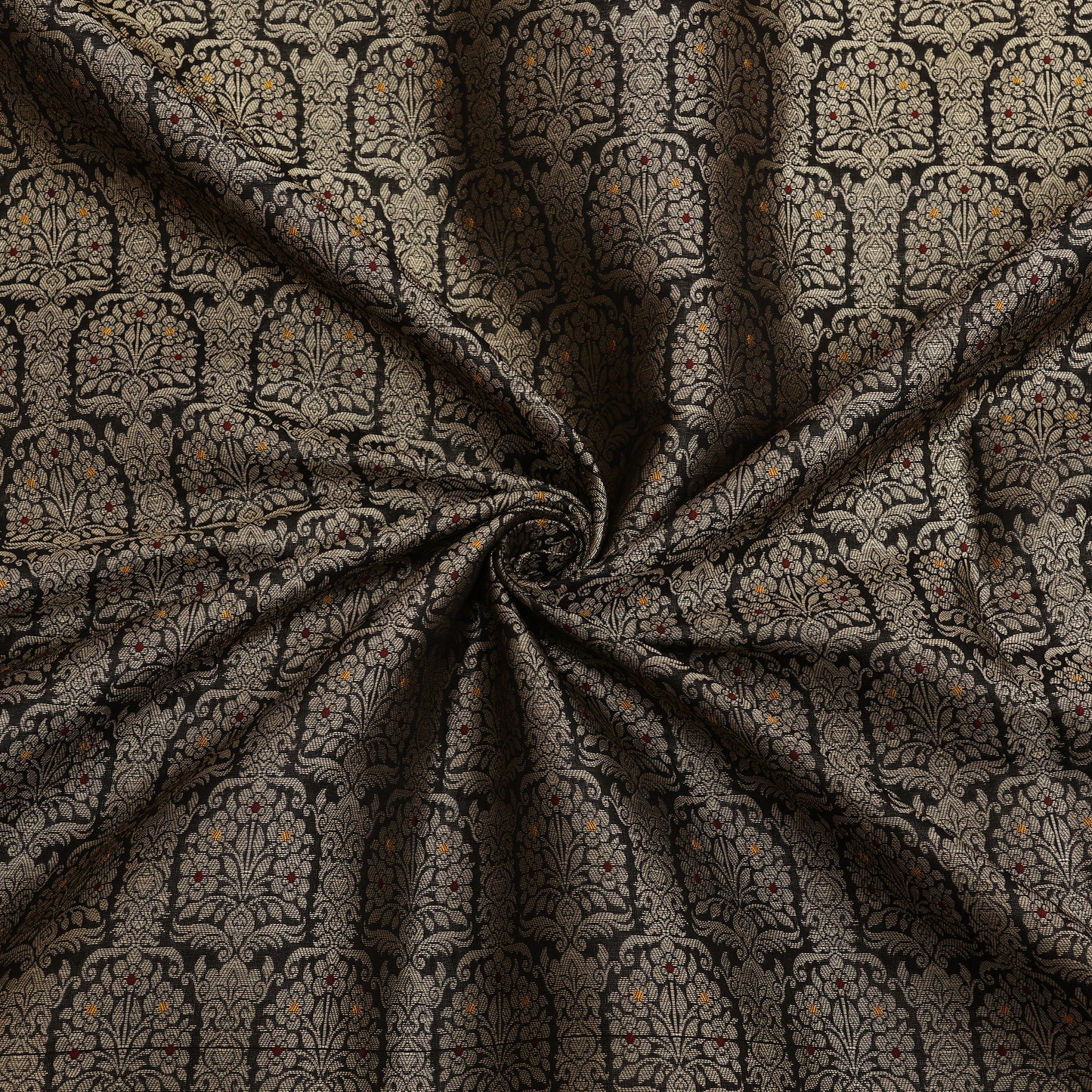 Traditional Meena Work Katan Brocade