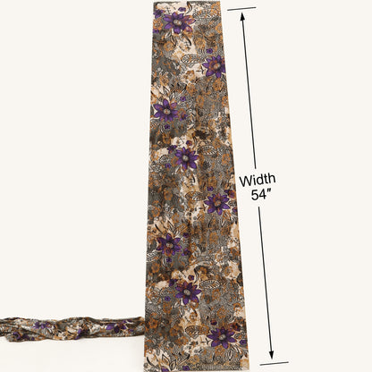 Floral Printed Brasso Velvet Fabric