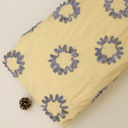 Cotton Stripe Embroidery Fabric