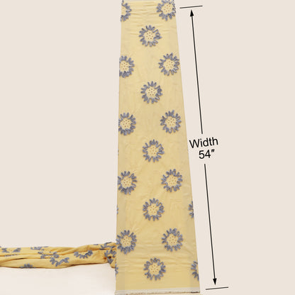 Cotton Stripe Embroidery Fabric