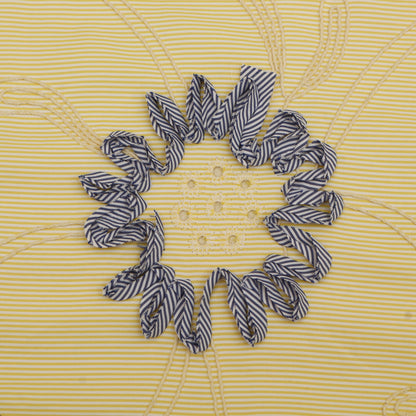 Cotton Stripe Embroidery Fabric