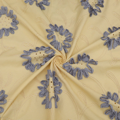 Cotton Stripe Embroidery Fabric