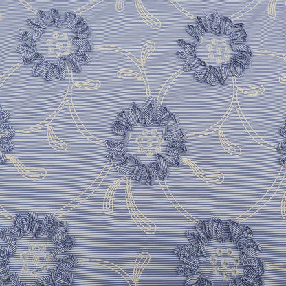 Cotton Stripe Embroidery Fabric