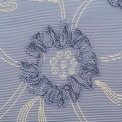 Cotton Stripe Embroidery Fabric