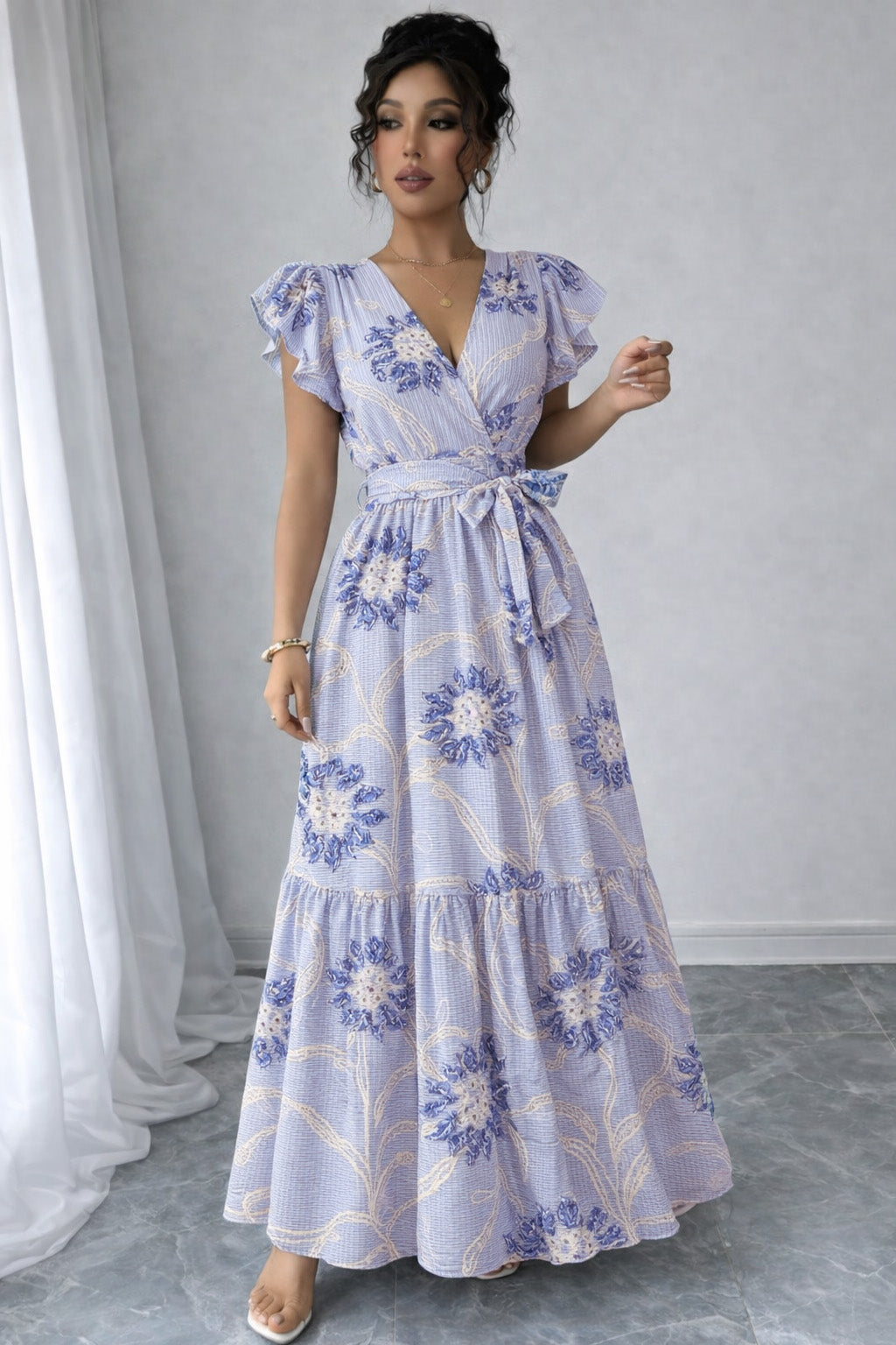 Cotton Stripe Embroidery Fabric