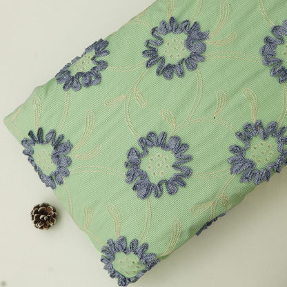 Cotton Stripe Embroidery Fabric