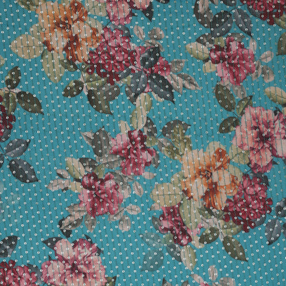 Georgette Print Embroidery Fabric