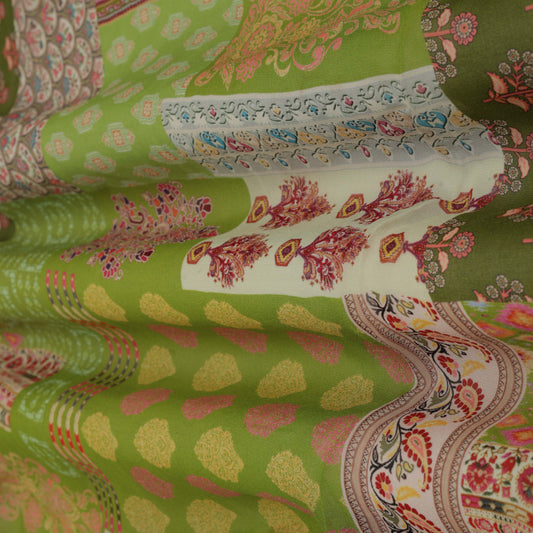 Multi Colored Georgette Print Fabric