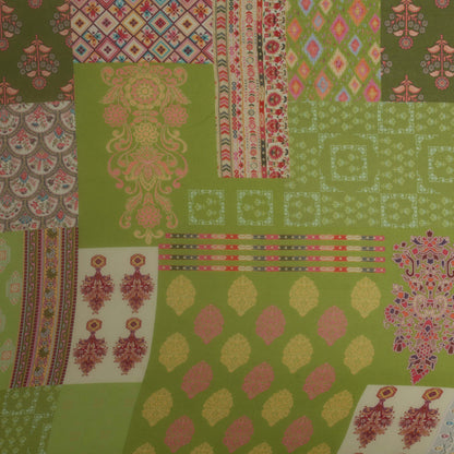 Multi Colored Georgette Print Fabric