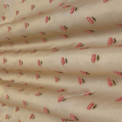 Gold Color Tissue Embroidery Fabric