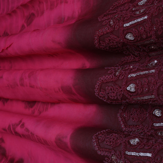 Georgette Print Embroidery Fabric