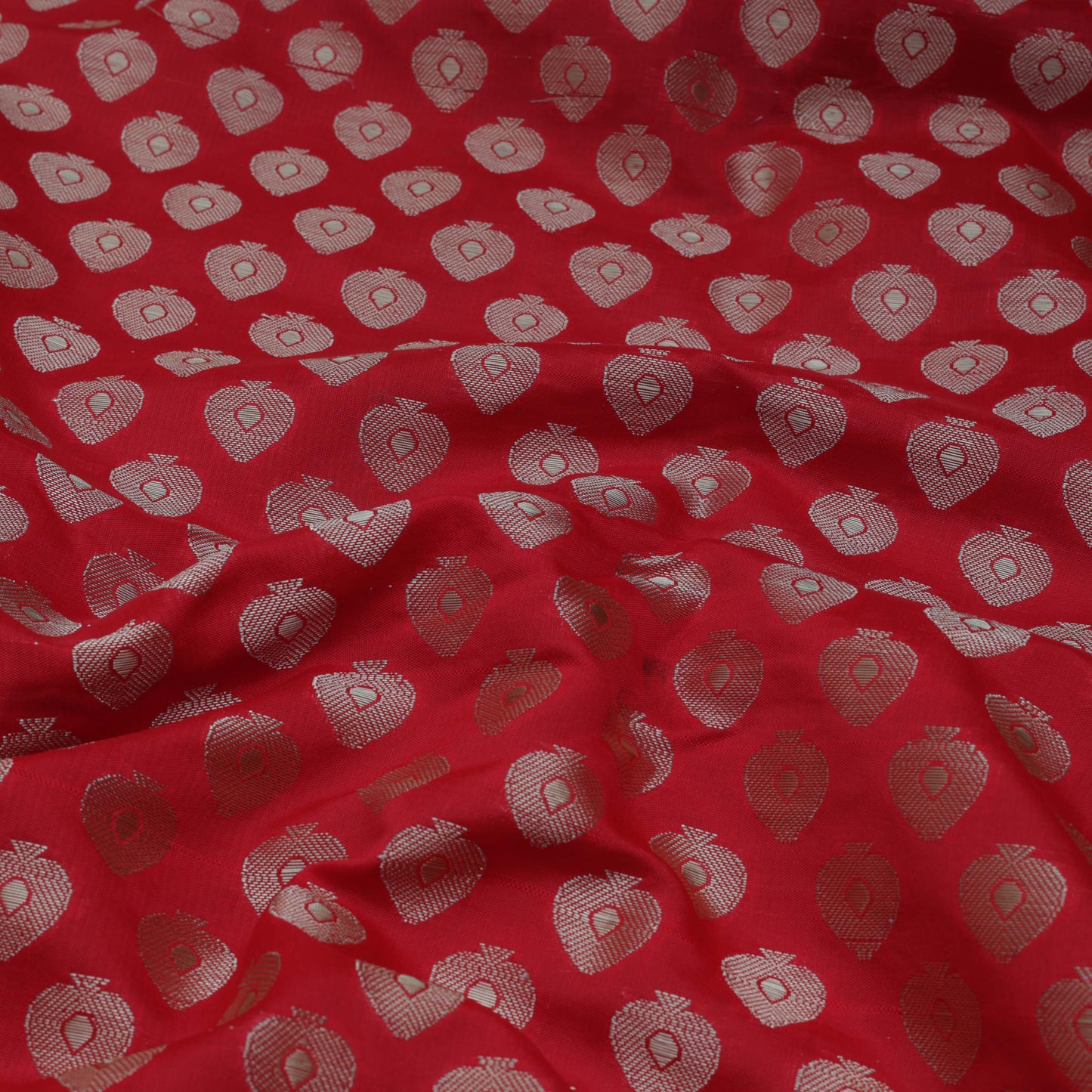 Red Color Brocade Fabric