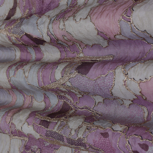 Multi-Color Tissue position print Embroidery Fabric