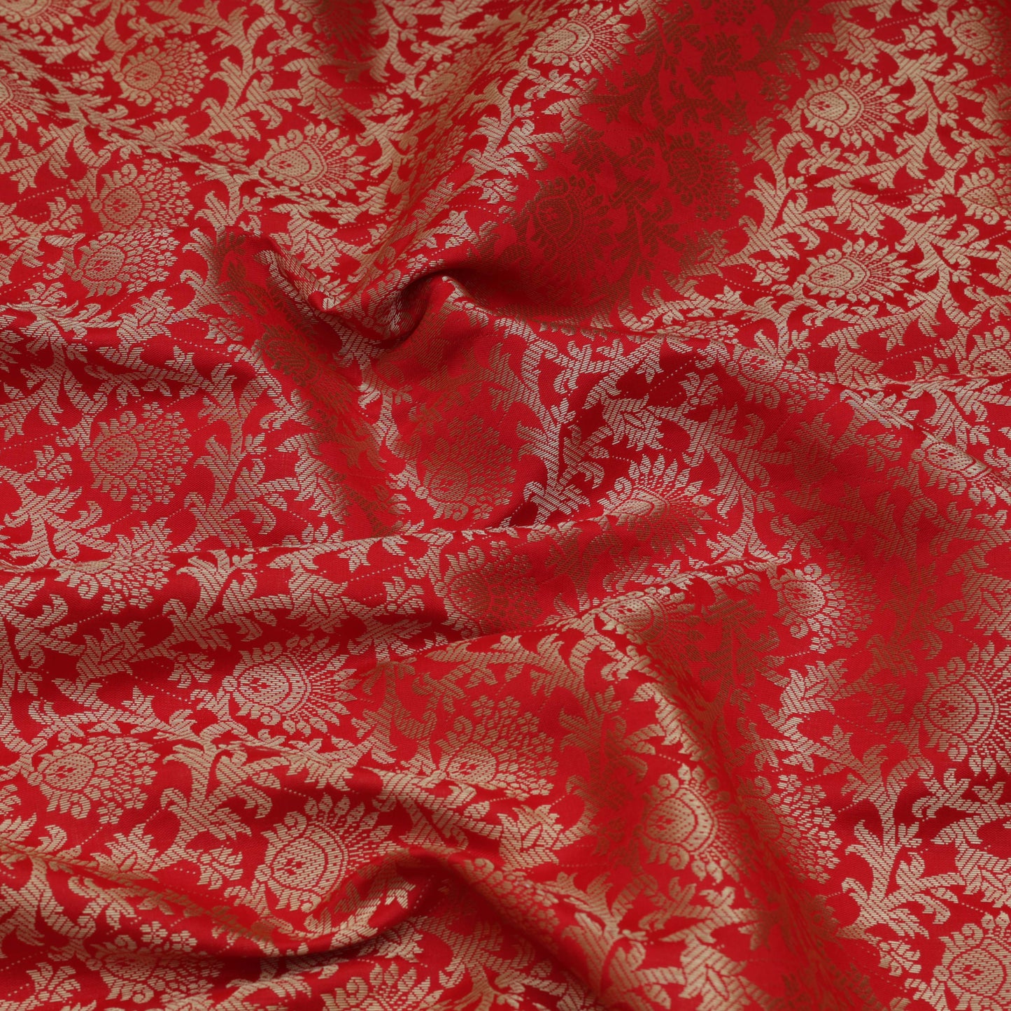 Red Color Brocade Fabric