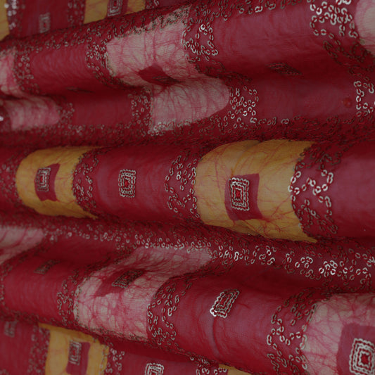 Georgette Embroidery With Sequince Fabric