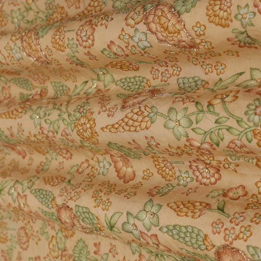 Multi-Color MUSLIN POSITION PRINT Embroidery Fabric