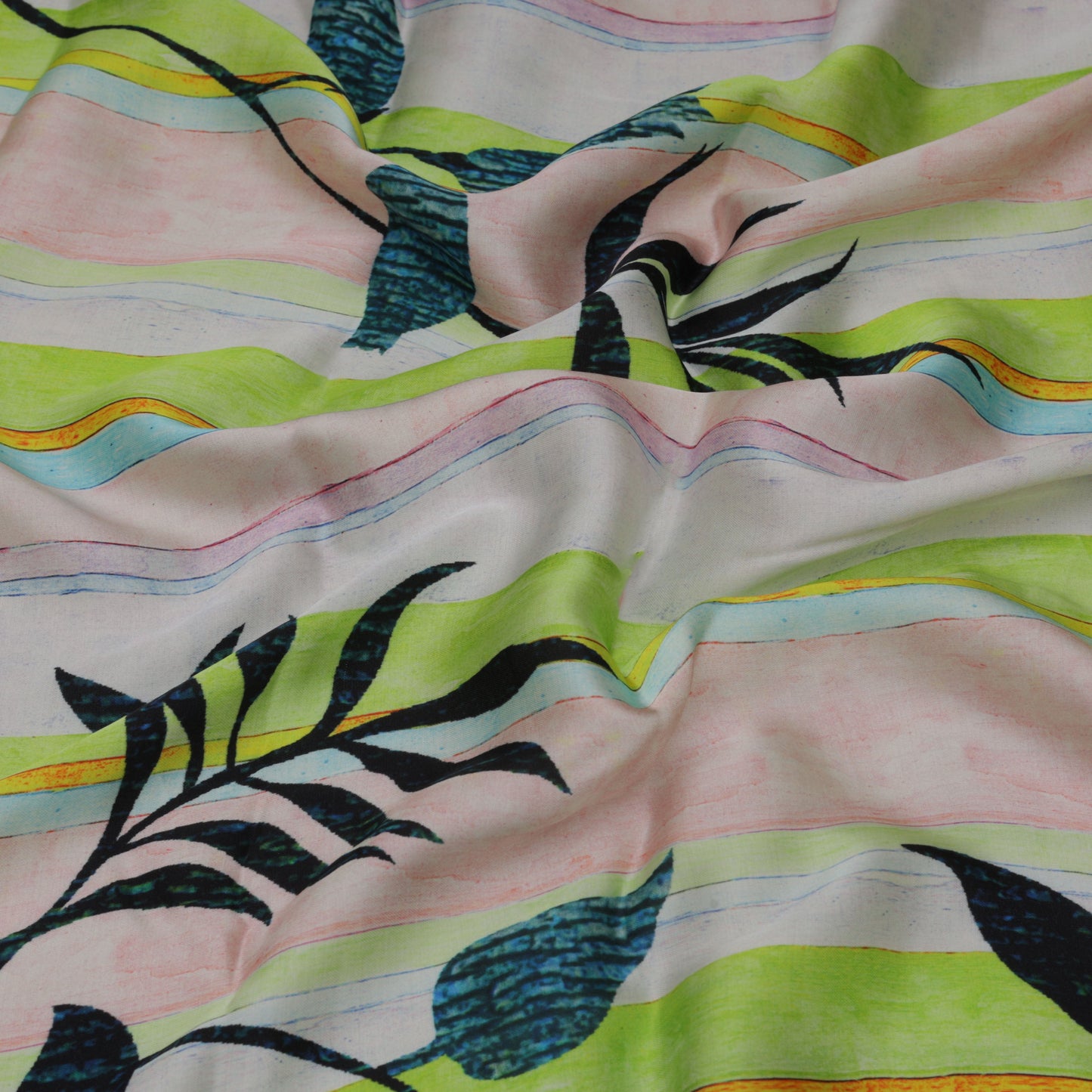 Satin Silk Hydra Print Fabric