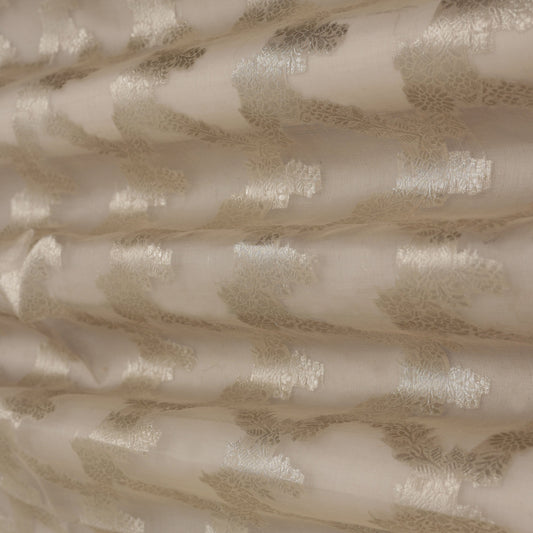 champagne Color Tissue Self Jaquard Fabric
