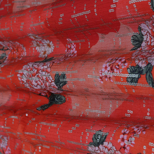 Multi-Color Crepe  WITH Sequence Fabric