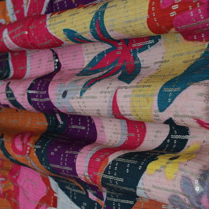 Multi-Color Crepe  WITH Sequence Fabric