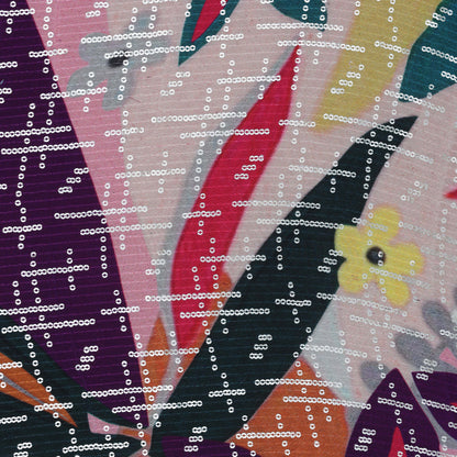 Multi-Color Crepe  WITH Sequence Fabric