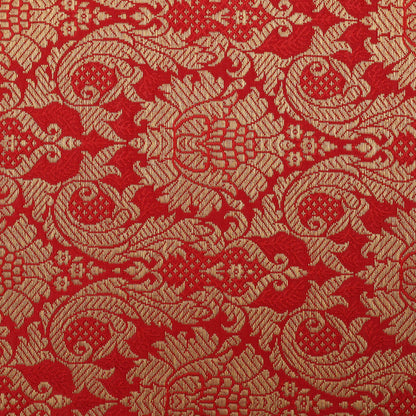 RED Color SATIN Brocade Fabric