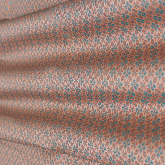 PEACH Color Brocade Fabric