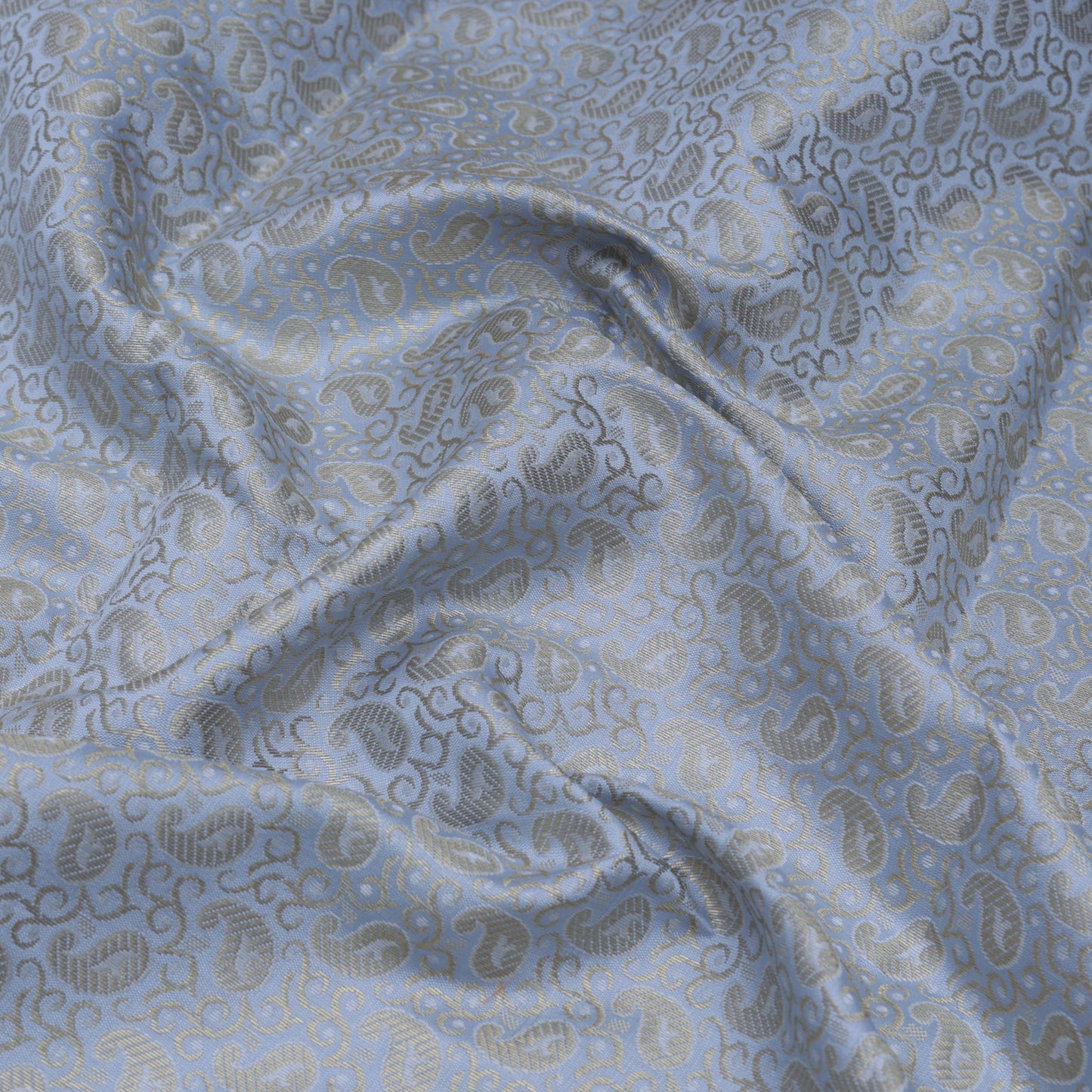 Sky Blue Color Alfi Brocade Fabric